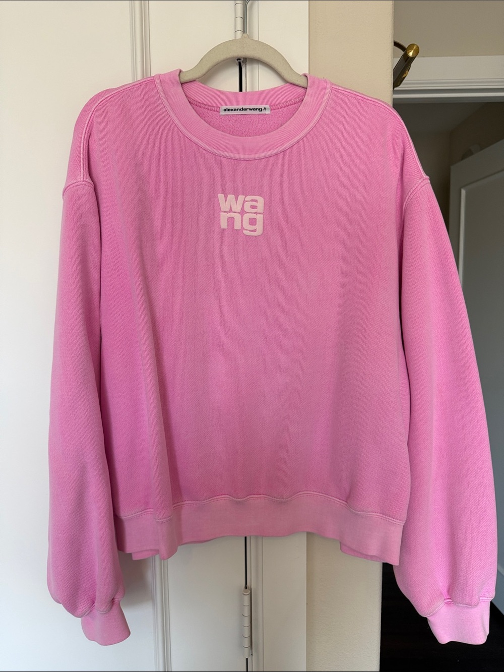 Alexander Wang Pink Logo Crewneck Sweatshirt